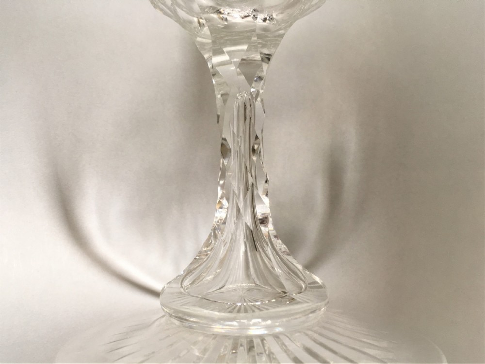 A gorgeous Victorian cut glass wine goblet View VII