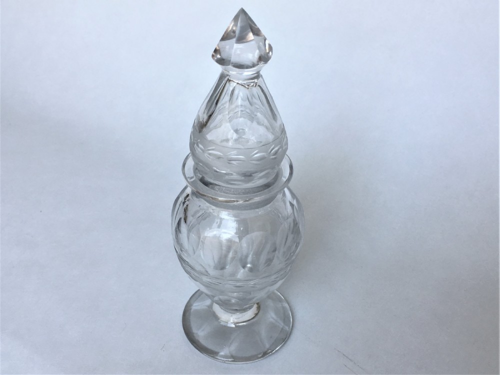 A rare 18th Century glass dry mustard jar View II
