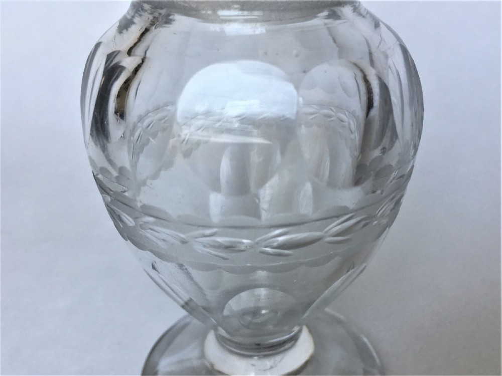 A rare 18th Century glass dry mustard jar View IV