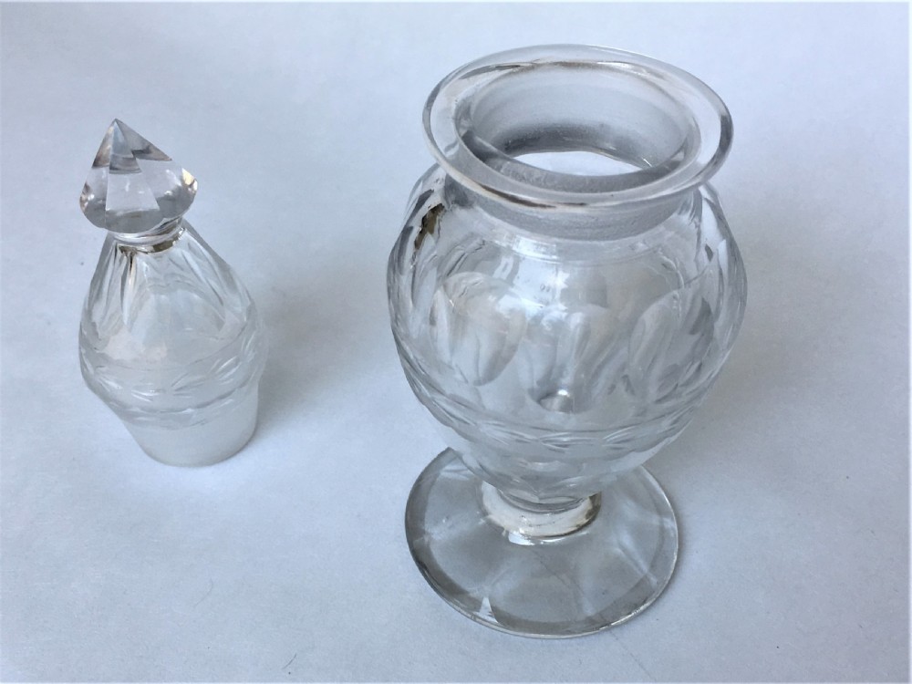 A rare 18th Century glass dry mustard jar View V