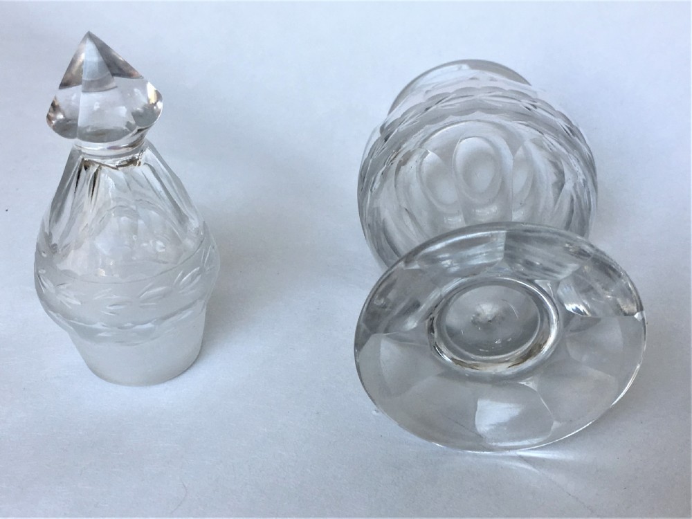 A rare 18th Century glass dry mustard jar View VI