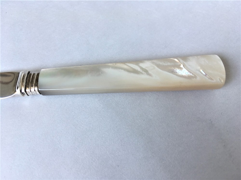 A handsome silver & mother-of-pearl letter opener View III