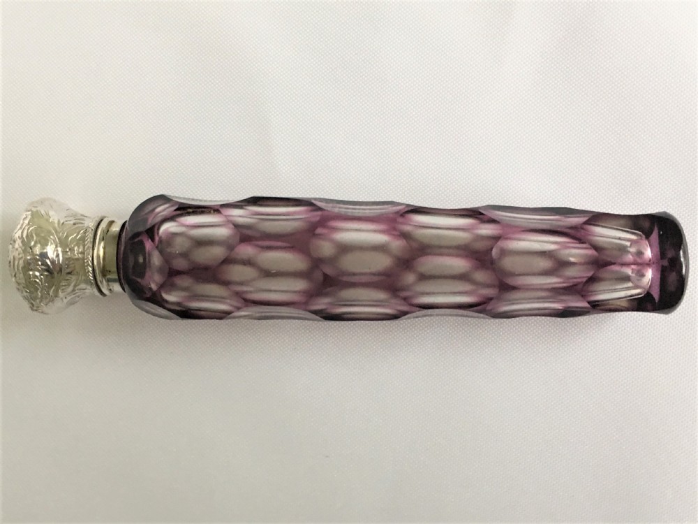 A superb Victorian silver mounted amethyst scent flask View II