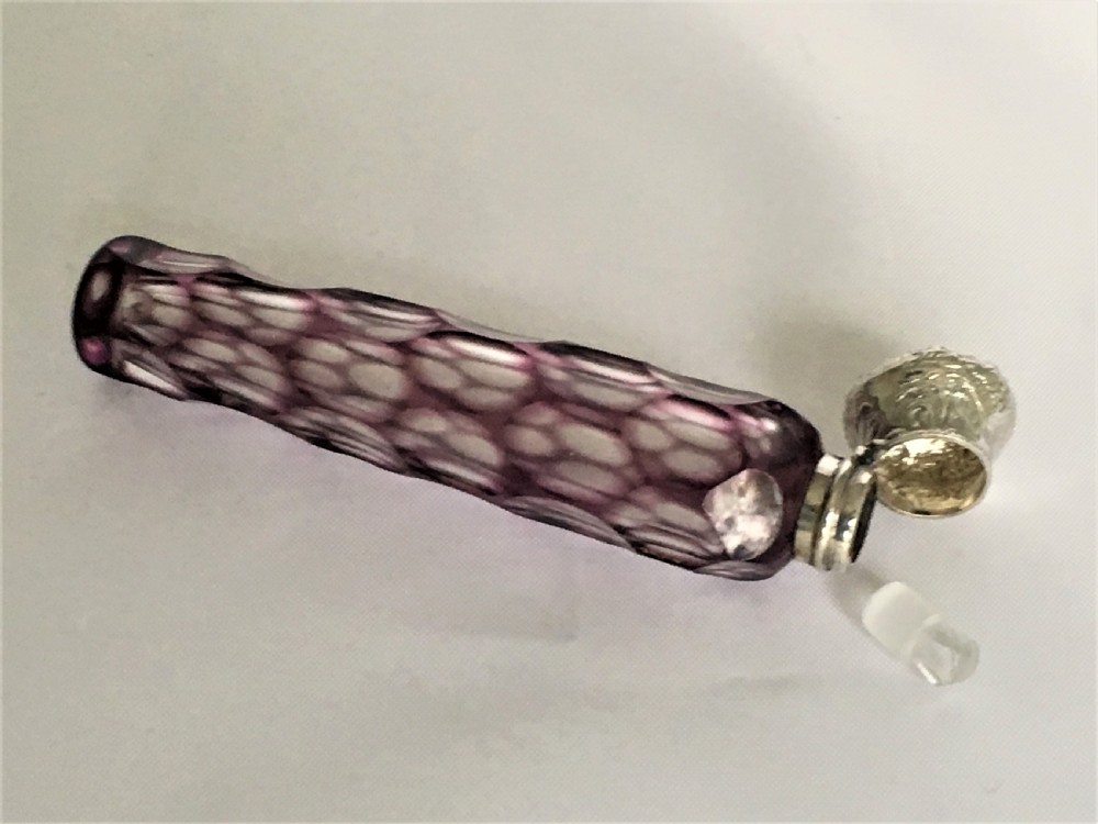 A superb Victorian silver mounted amethyst scent flask View IV