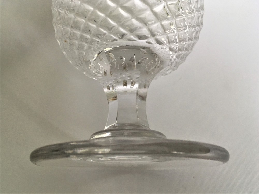 A handsome Victorian honeycomb moulded rummer View V
