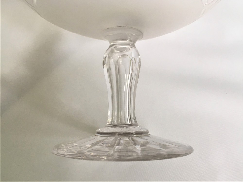 A gorgeous Victorian Greek Key patterned glass tazza View VI