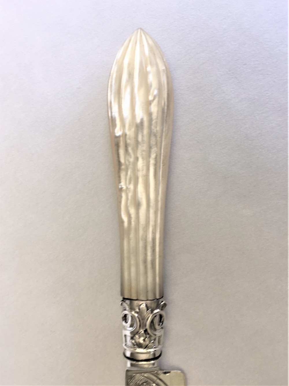 A fabulous mid Victorian silver bladed wedding Cake knife View IV