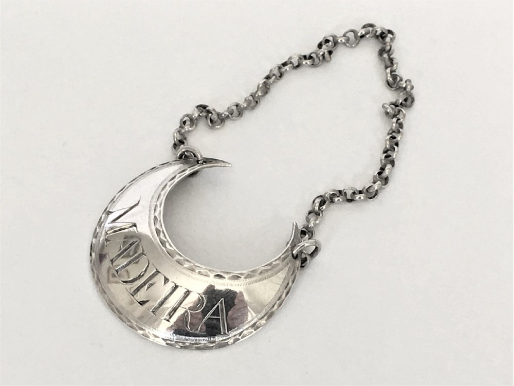 A late 18th Century silver Madeira label View II