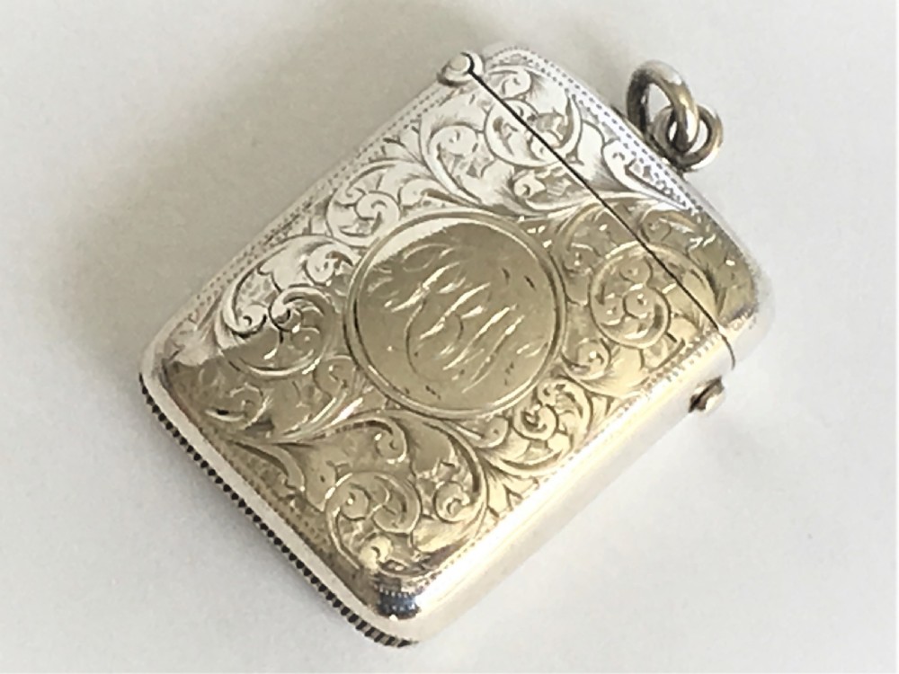 A superior sprung Victorian silver vesta