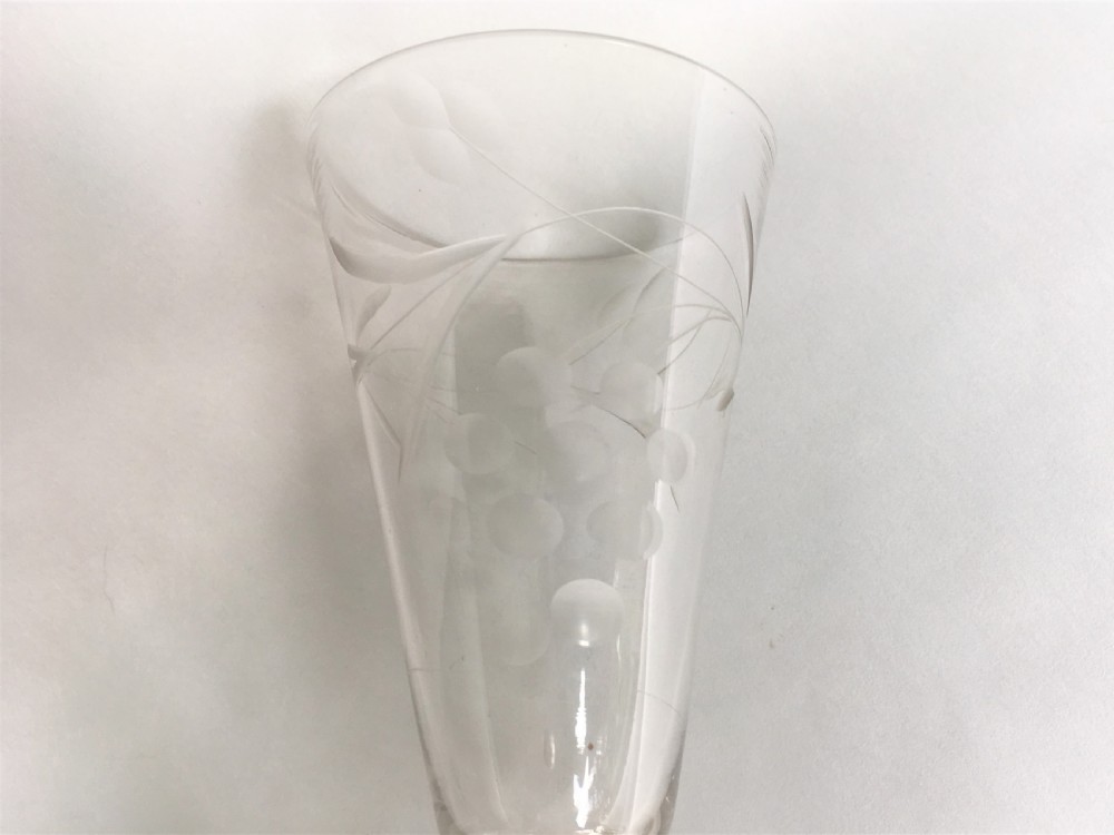A rare 18th Century gin glass View IV