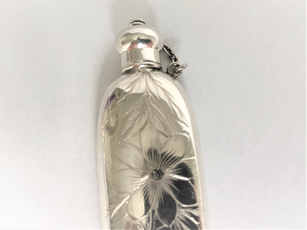 A lovely Victorian silver scent flask View III