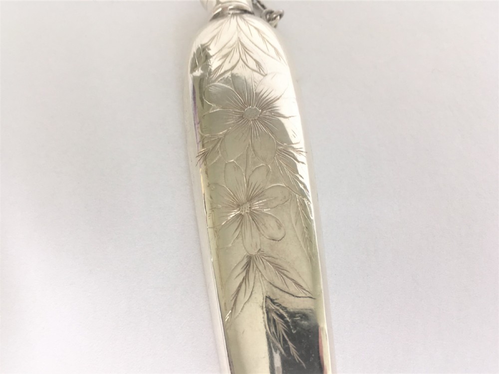 A lovely Victorian silver scent flask View IV