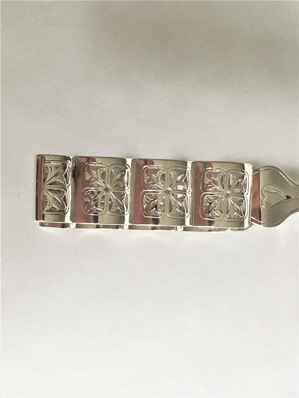 A fabulous pair of Victorian silver asparagus tongs View II