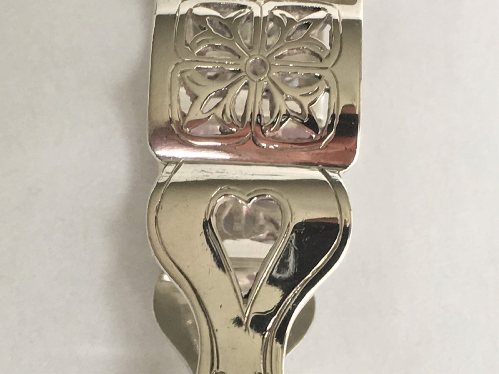 A fabulous pair of Victorian silver asparagus tongs View III