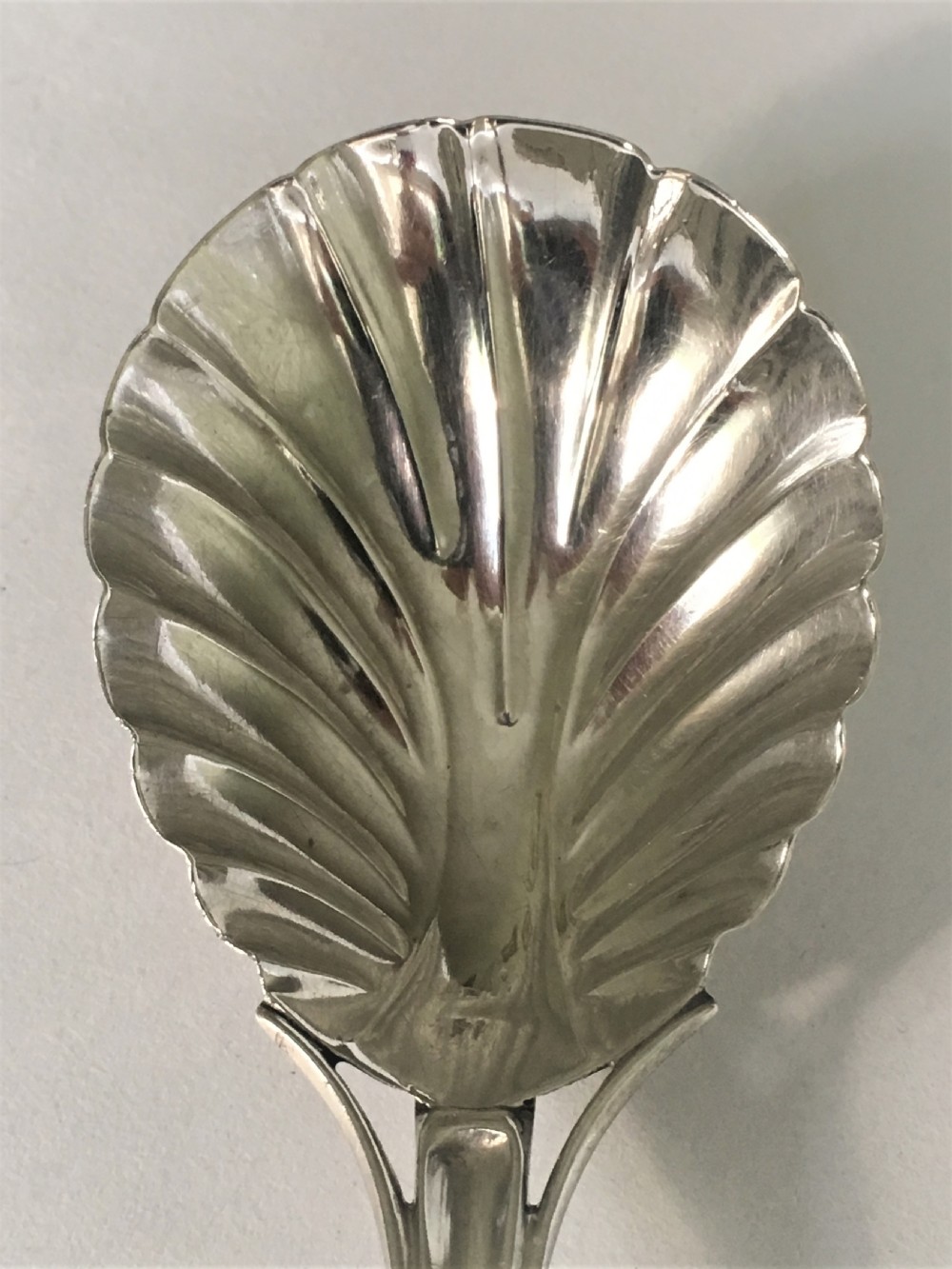 A rare 18th Century Onslow pattern silver caddy spoon View VI