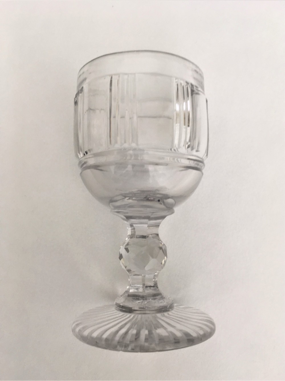 A superb suite of 12 cut glass Victorian wine goblets View VI