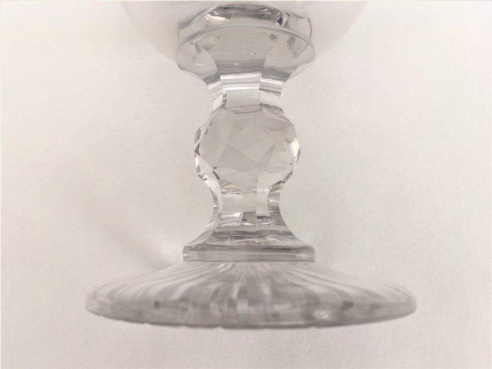 A superb suite of 12 cut glass Victorian wine goblets View VII
