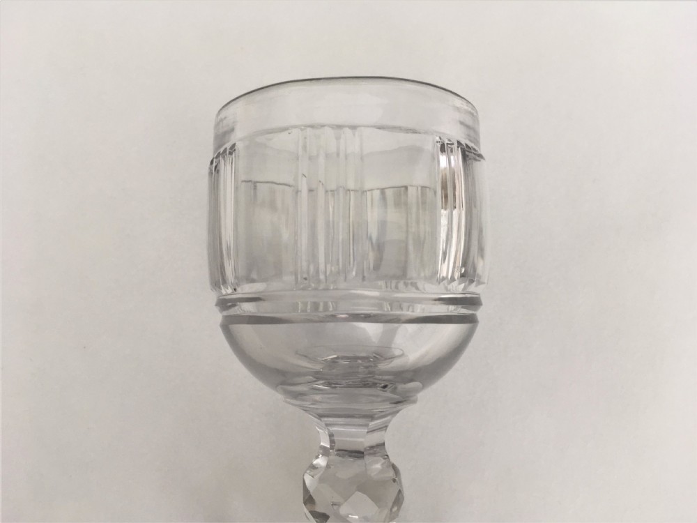 A superb suite of 12 cut glass Victorian wine goblets View VIII