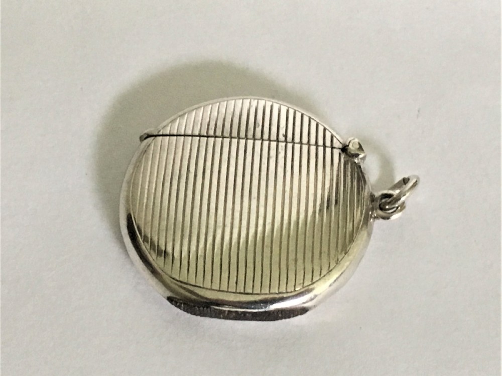 A rare Edwardian silver circular vesta View V