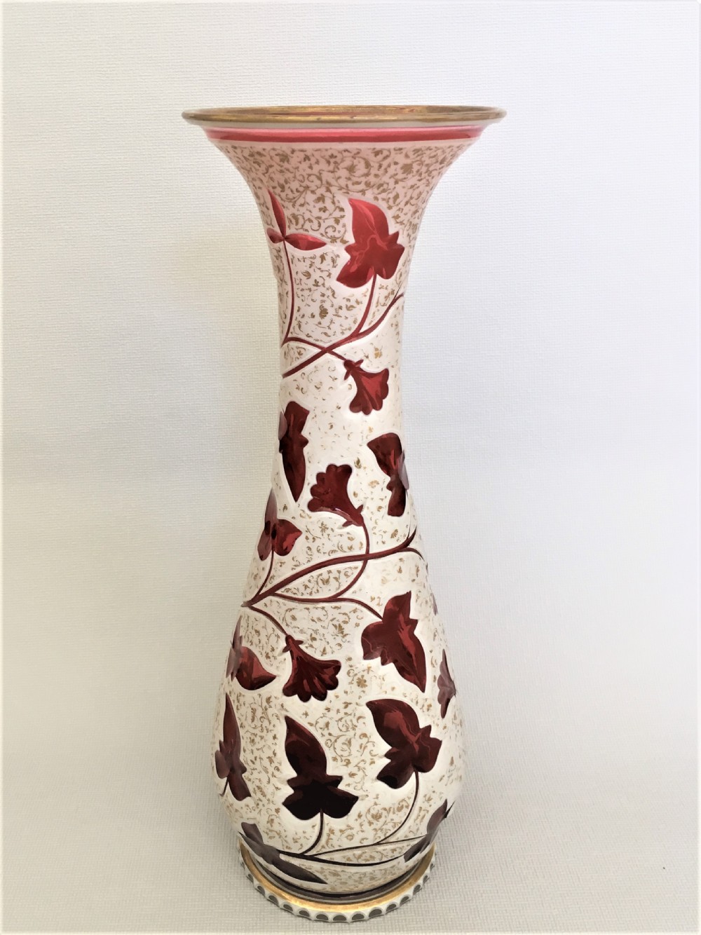 A fabulous Victorian Bohemian overlay vase