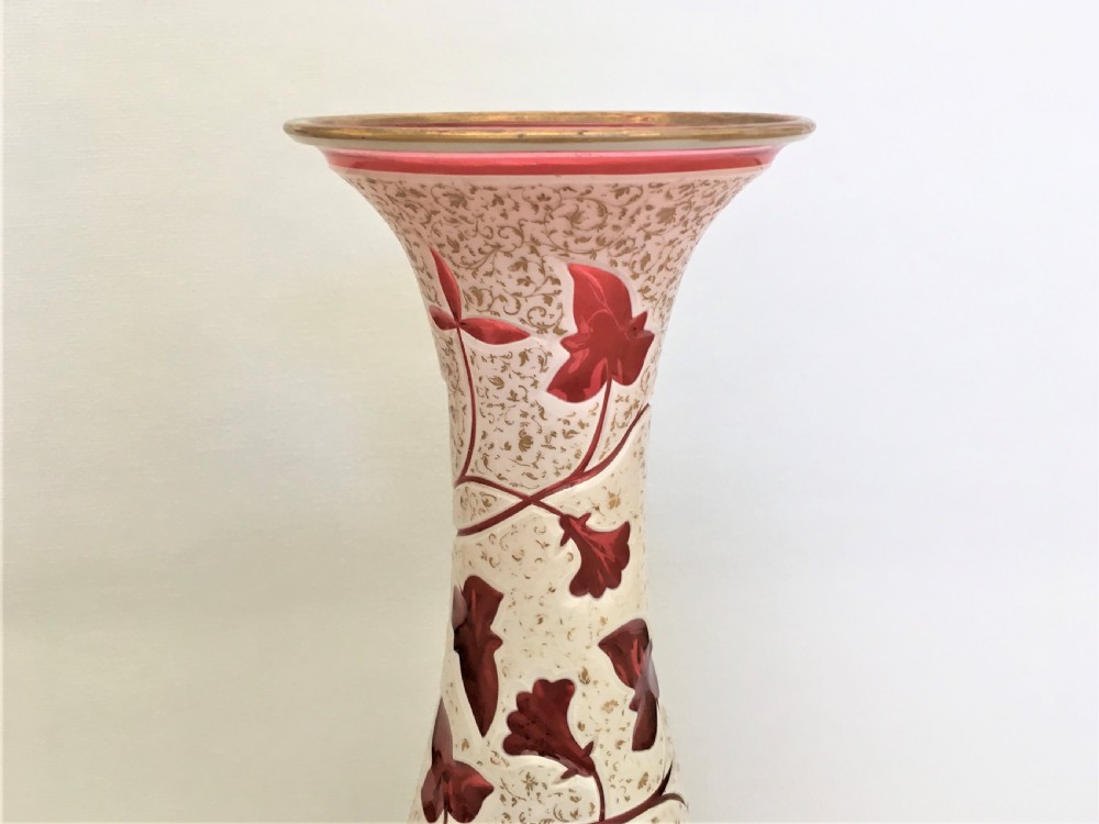 A fabulous Victorian Bohemian overlay vase View III
