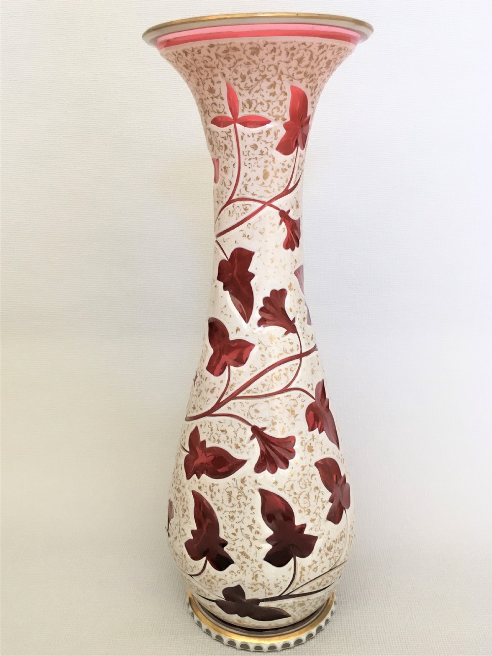 A fabulous Victorian Bohemian overlay vase View VII