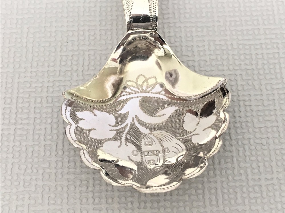 A gorgeous William IV silver caddy spoon View VI