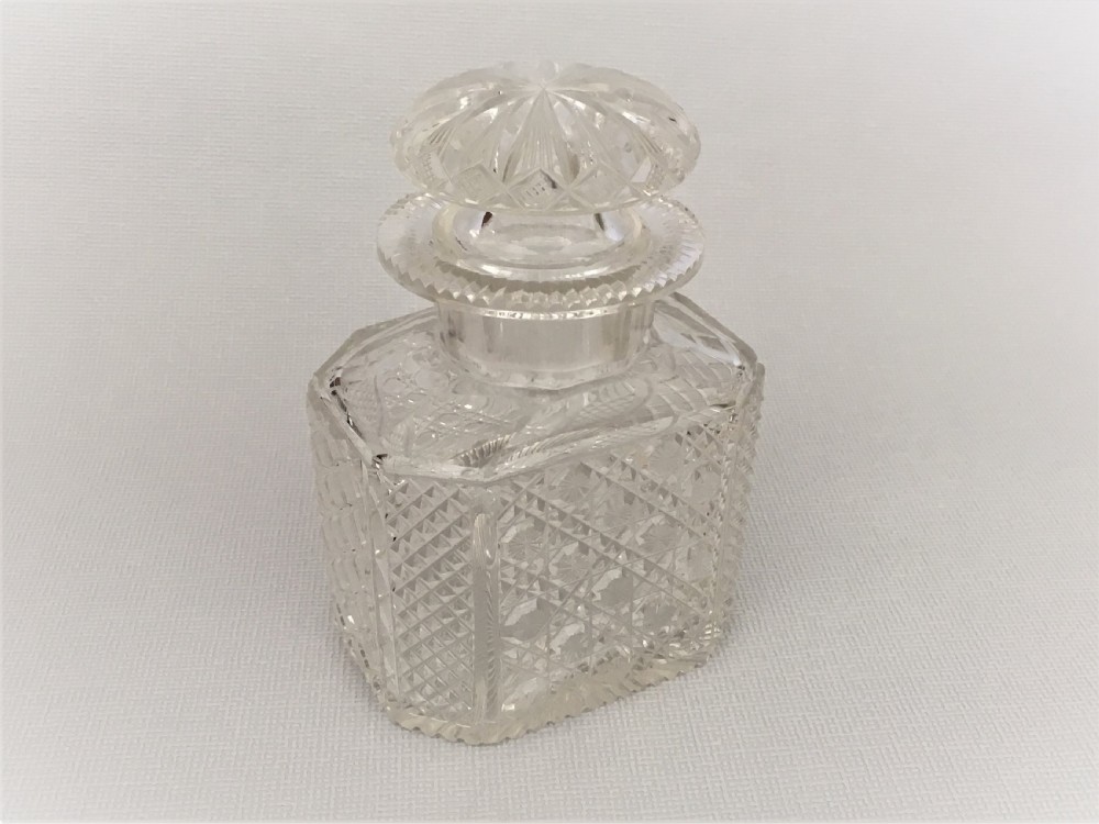 A fabulous cut glass early Victorian tea caddy View II