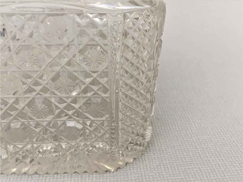 A fabulous cut glass early Victorian tea caddy View IV