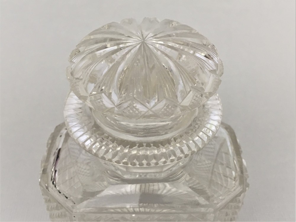 A fabulous cut glass early Victorian tea caddy View V