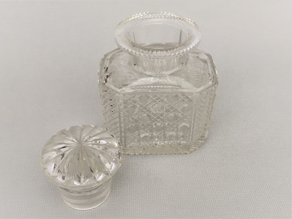 A fabulous cut glass early Victorian tea caddy View VI