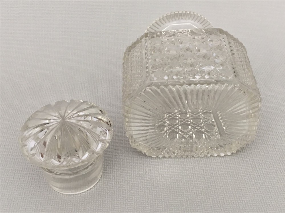 A fabulous cut glass early Victorian tea caddy View VIII