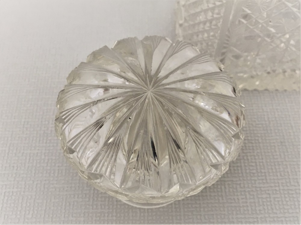 A fabulous cut glass early Victorian tea caddy View IX