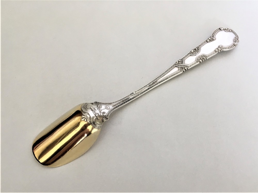A fabulous Tiffany silver gilt stilton scoop View IV