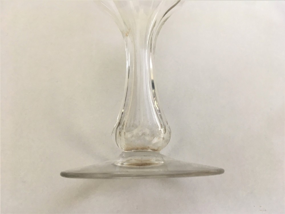 A rare set of 8 hollow stem wine glasses View VI