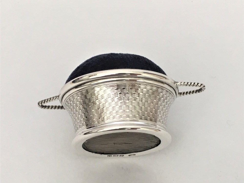 A novelty silver basket pin cushion View IV