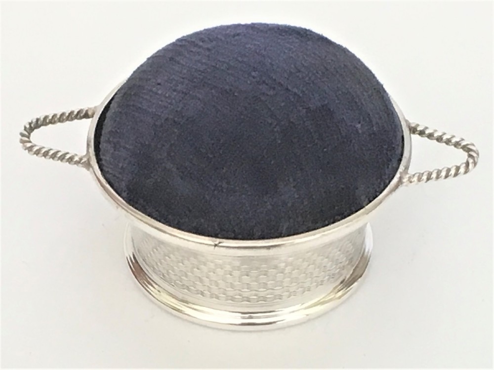 A novelty silver basket pin cushion View VIII