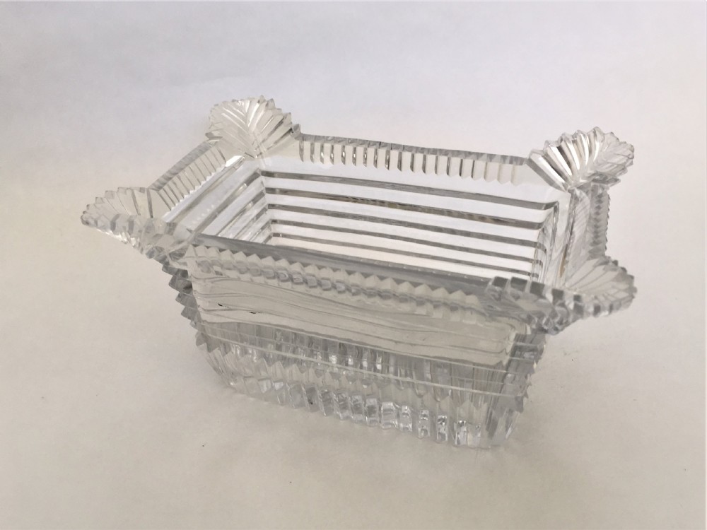 A fabulous Regency period cut glass butter dish