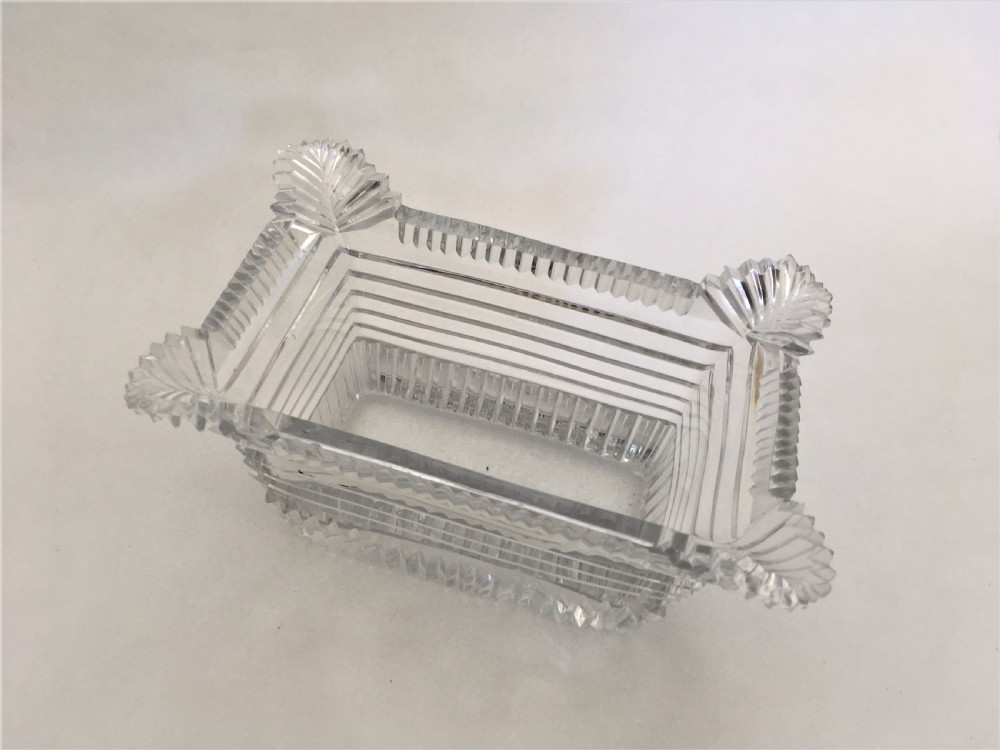 A fabulous Regency period cut glass butter dish View II
