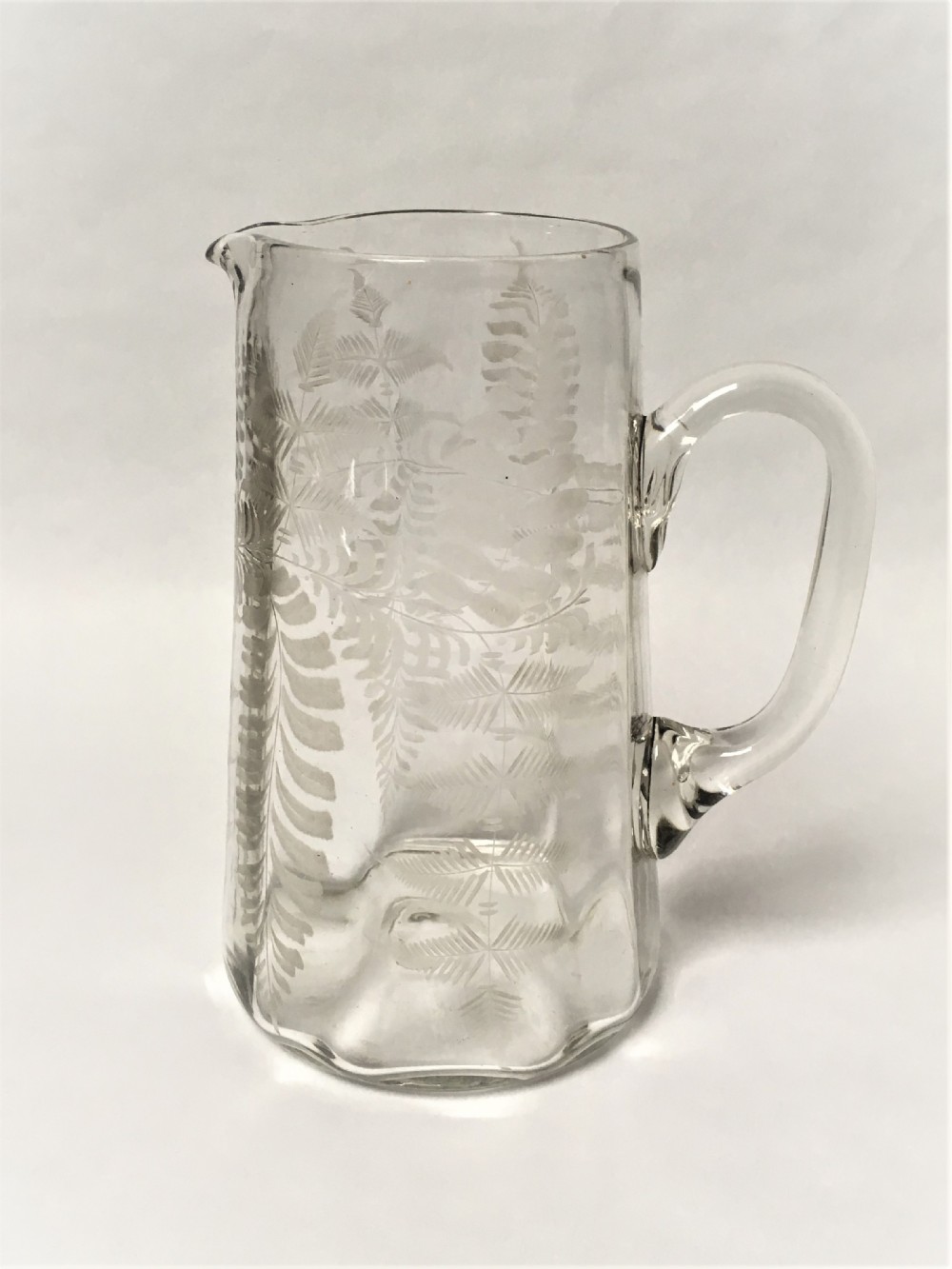 A lovely Victorian fern etched water jug