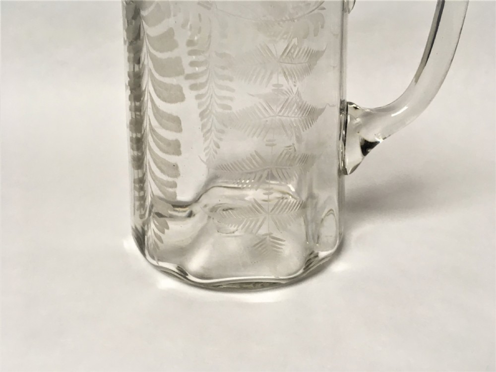 A lovely Victorian fern etched water jug View III