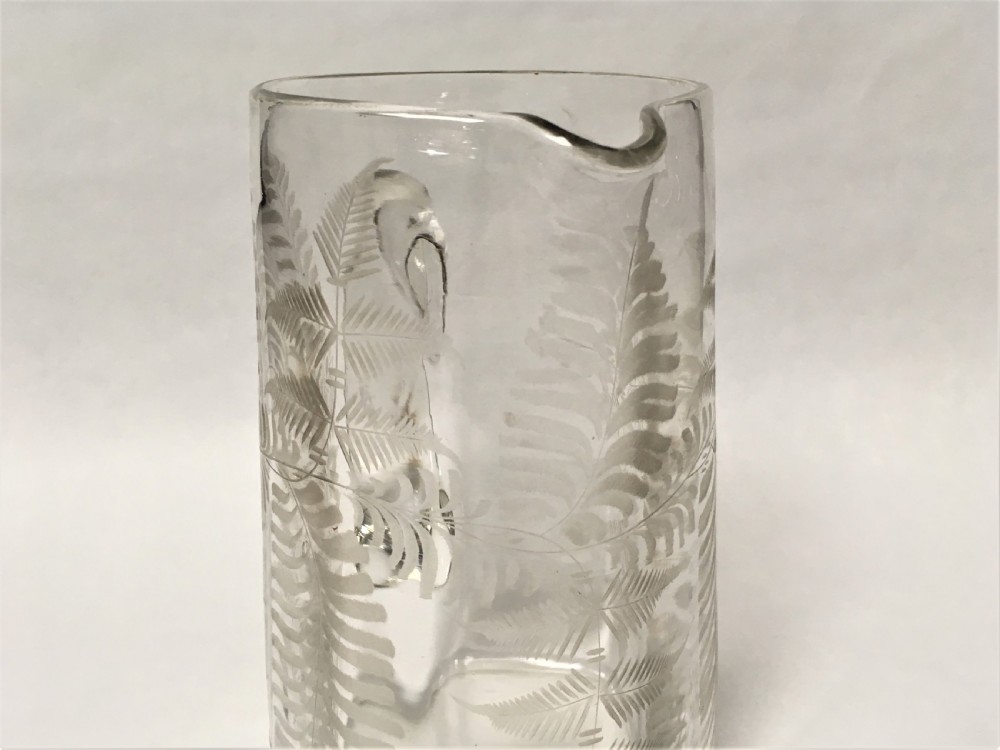 A lovely Victorian fern etched water jug View V