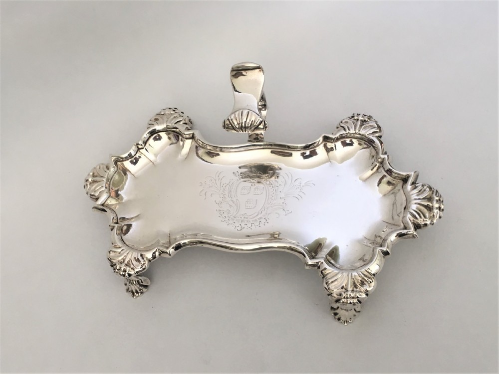 An outstanding George II silver snuffer tray View II