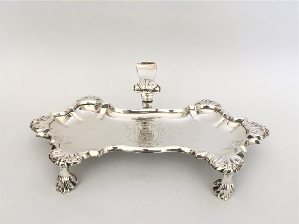 An outstanding George II silver snuffer tray View IV