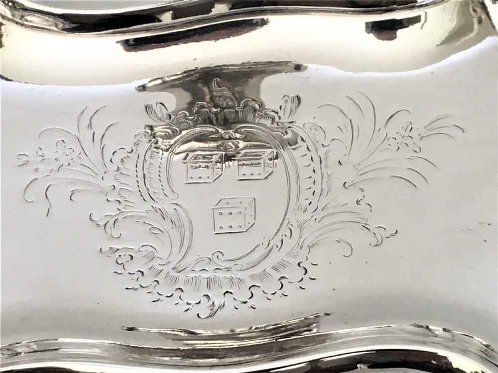 An outstanding George II silver snuffer tray View V