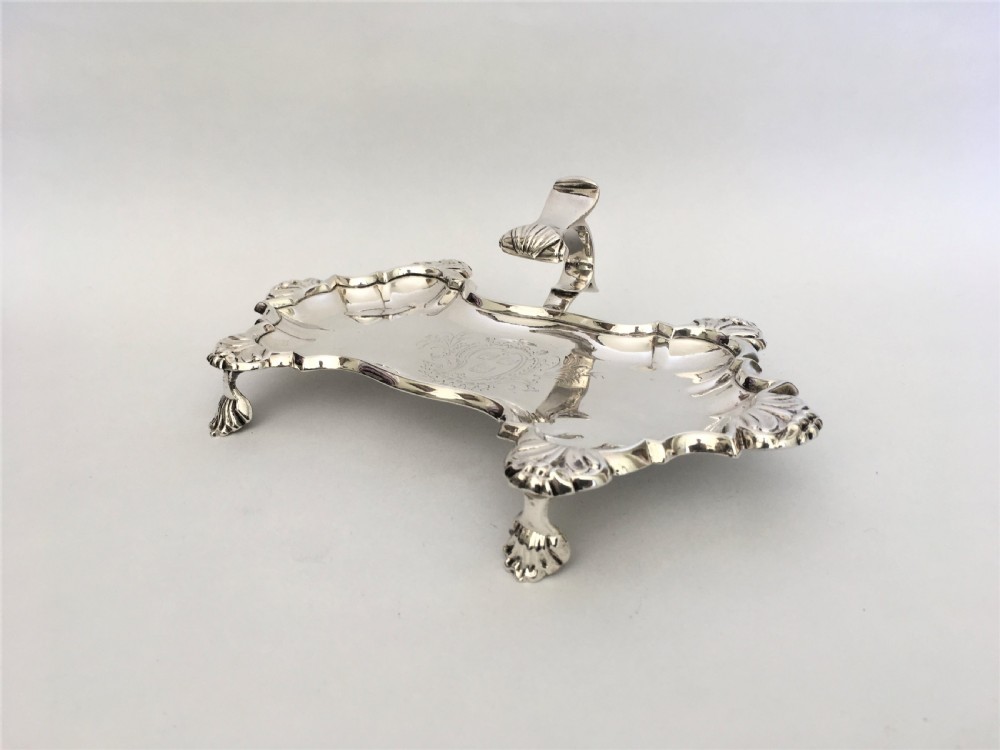 An outstanding George II silver snuffer tray View XI