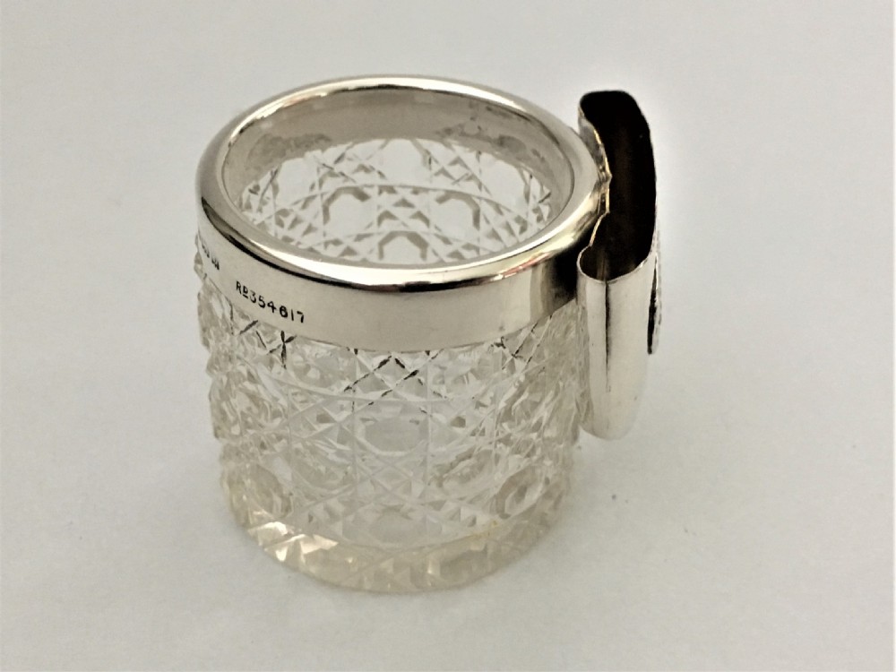 An unusual silver vesta/match striker pot View III