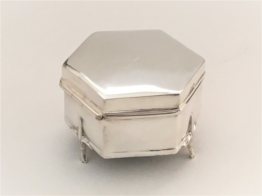A delightful hexagonal silver trinket box View VII