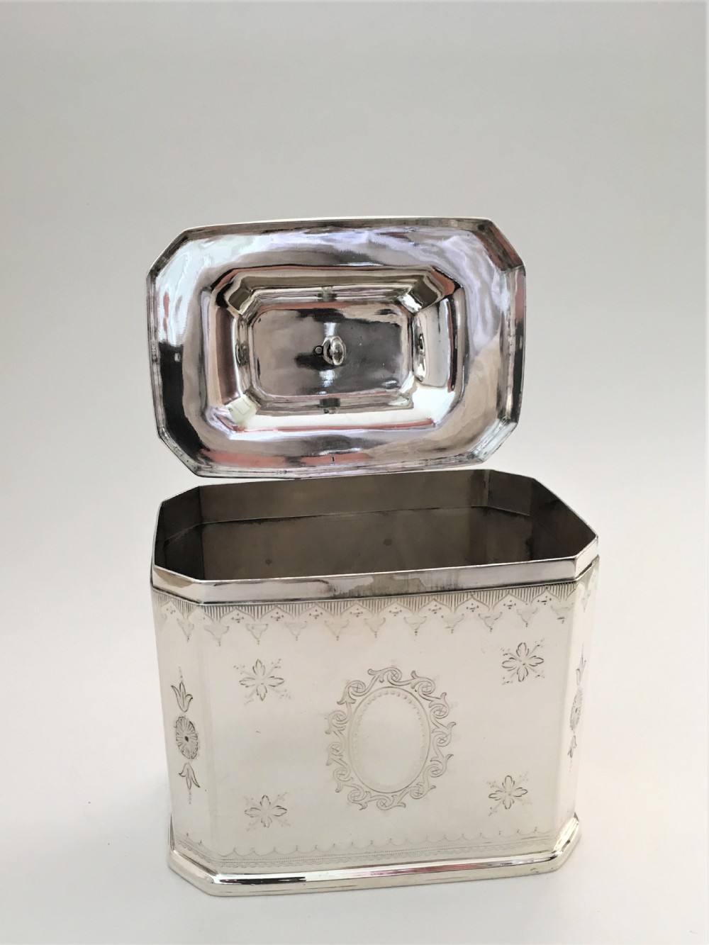 A large & handsome Victorian silver plated tea caddy View VI