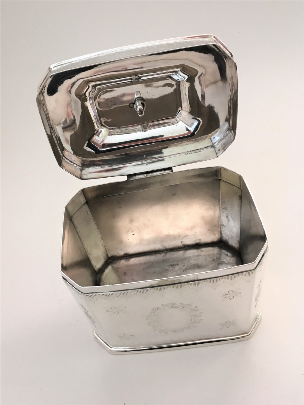 A large & handsome Victorian silver plated tea caddy View VIII